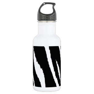 Zwarte en witte strepen waterfles