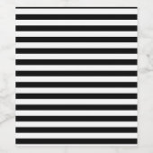 Zwarte en witte strepen wijn etiket (Enkel label)