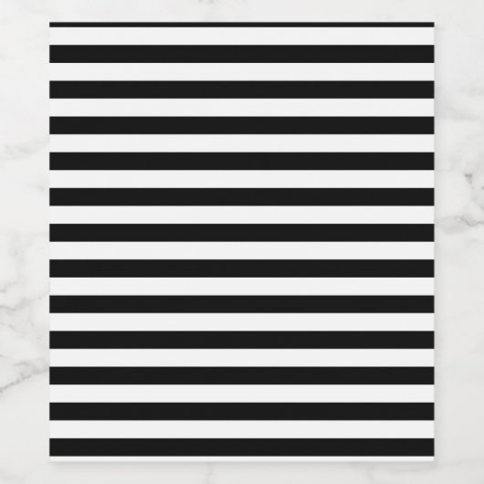 Zwarte en witte strepen wijn etiket (Enkel label)