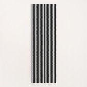 Zwarte en witte strepen yogamat (Voorkant)