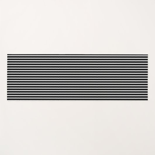 Zwarte en witte strepen yogamat (Voorkant (horizontaal))