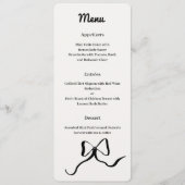 zwarte en witte strik menu (Voorkant)