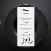 zwarte en witte strik menu