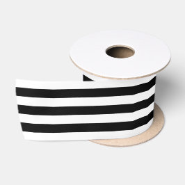 ZWARTE EN WITTE STRIPEN | RIBBON SATIJNEN LINT