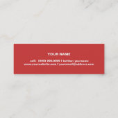 Zwarte en witte Stripes Mini-profielkaart Mini Visitekaartje (Achterkant)