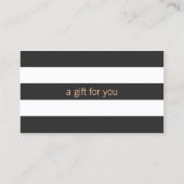 Zwarte en witte stripkaart kortingskaartje (Voorkant)