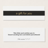 Zwarte en witte stripkaart mini visitekaartjes (Voorkant /achterkant)