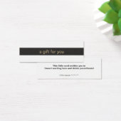 Zwarte en witte stripkaart mini visitekaartjes (Bureau)