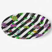 Zwarte en witte stripper papieren bordje (Gekanteld)