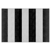 Zwarte en witte strips snijvlak snijplank (Voorkant)