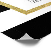 Zwarte en witte strips Weddenschappen Poster (Hoek)