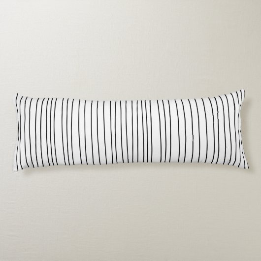 ZWARTE EN WITTE STRIPTE HANDMADE STRIPED LICHAAMSKUSSEN (Achterkant)