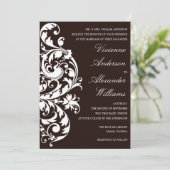 ZWARTE EN WITTE STROOM | AFBEELDINGSINVITATIE KAART (Staand voorkant)