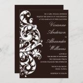 ZWARTE EN WITTE STROOM | AFBEELDINGSINVITATIE KAART (Voorkant / Achterkant)