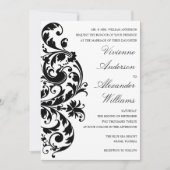 ZWARTE EN WITTE STROOM | AFBEELDINGSINVITATIE KAART (Voorkant)