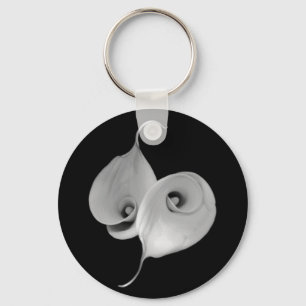 ZWARTE EN WITTE STROOM YIN YANG SLEUTELHANGER