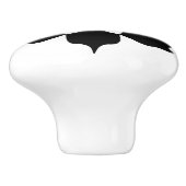 ZWARTE EN WITTE STROOMPATROON KERAMISCHE KNOP (Zijkant)