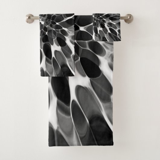 Zwarte en witte Stropdas-kleurstof Bad Handdoek (Insitu)