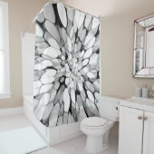 Zwarte en witte Stropdas-kleurstof Douchegordijn (In situ)