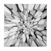 Zwarte en witte Stropdas-kleurstof Tegeltje (Voorkant)