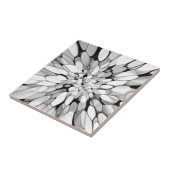 Zwarte en witte Stropdas-kleurstof Tegeltje (Zijkant)