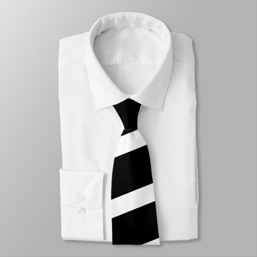 Zwarte en witte stropen Necktie Stropdas (Gebonden)