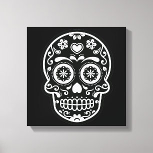 Zwarte en witte suiker canvas afdruk