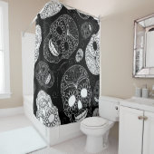 Zwarte en witte suiker douchegordijn (In situ)