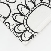 Zwarte en witte suiker fleece deken (Hoek)