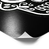 Zwarte en witte suiker foto afdruk (Hoek)