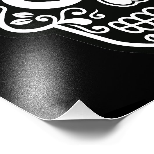 Zwarte en witte suiker foto afdruk (Hoek)