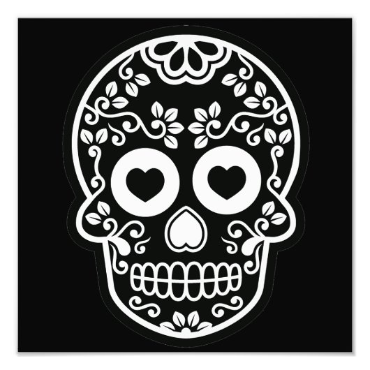 Zwarte en witte suiker foto afdruk (Voorkant)