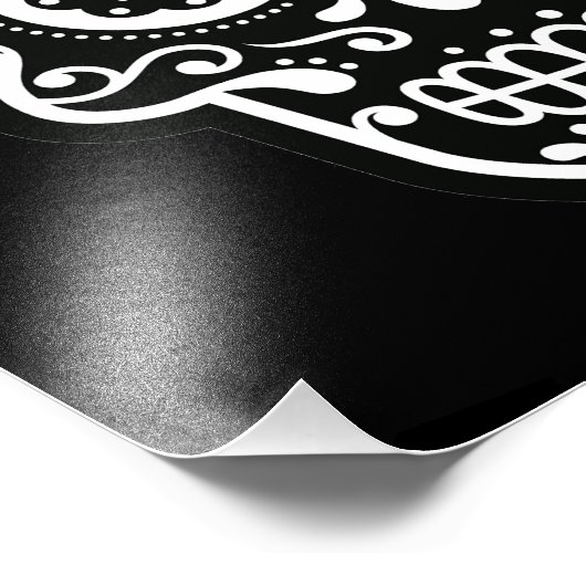 Zwarte en witte suiker foto afdruk (Hoek)