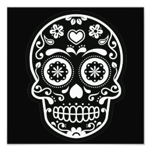 Zwarte en witte suiker foto afdruk