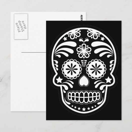 Zwarte en witte suiker Langwerpige Briefkaart (Voorkant / Achterkant)