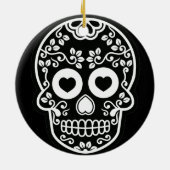 Zwarte en witte suiker Rond Ornament (Achterkant)