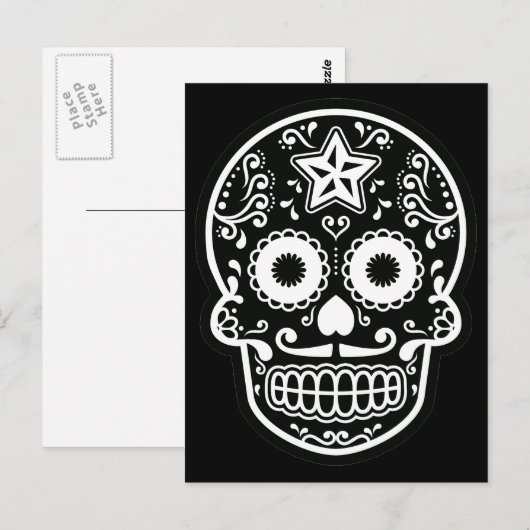 Zwarte en witte suiker Sull Star-Briefkaart Briefkaart (Voorkant / Achterkant)