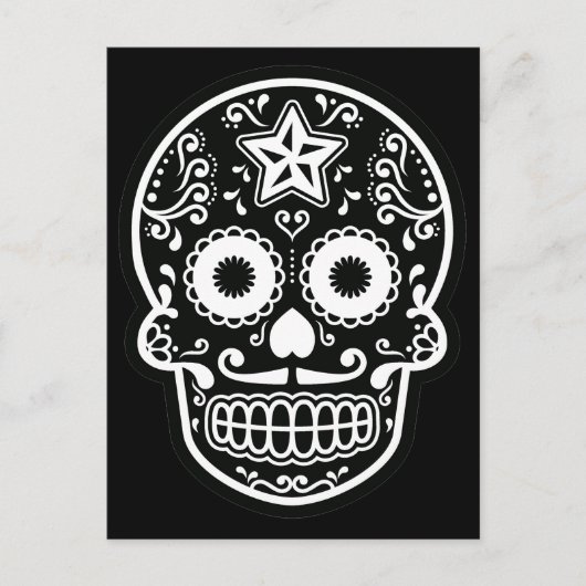 Zwarte en witte suiker Sull Star-Briefkaart Briefkaart (Voorkant)