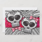 Zwarte en witte suiker Sull Weddenschap Glitter Kaart (Achterkant)