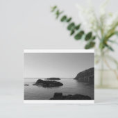 Zwarte en Witte Sunset Ocean Scene Briefkaart (Staand voorkant)