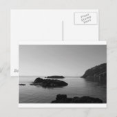 Zwarte en Witte Sunset Ocean Scene Briefkaart (Voorkant / Achterkant)