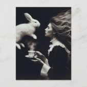 Zwarte en witte surrealistische magische thee met  briefkaart (Voorkant)