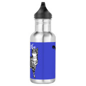 Zwarte en witte tablet Katten Blauwe waterflacon Waterfles (Rechts)