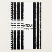 Zwarte en witte tabletten met hartenplank planner (Voorkant)