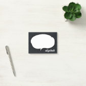 Zwarte en Witte Talk Bubble Persoonlijke naam Post-it® Notes (Kantoor)