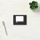 Zwarte en Witte Talk Bubble Persoonlijke naam Post-it® Notes (Kantoor)