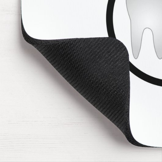 Zwarte en witte tand muismat (Hoek)