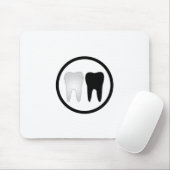 Zwarte en witte tand muismat (Met muis)