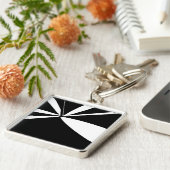 Zwarte en witte tand sleutelhanger (Zijkant)