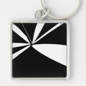 Zwarte en witte tand sleutelhanger (Voorkant)